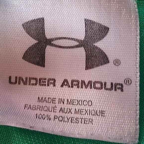 Under Armour Green Racetrack Gym Tank Top Sz M Stretchy Performance Activewear - Picture 4 of 5